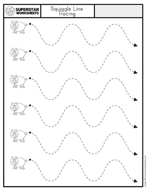 Tracing Lines Worksheet Superstar Worksheets