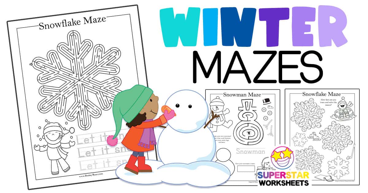 winter-mazes-superstar-worksheets