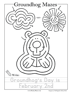 Free Printable Groundhog Day Maze