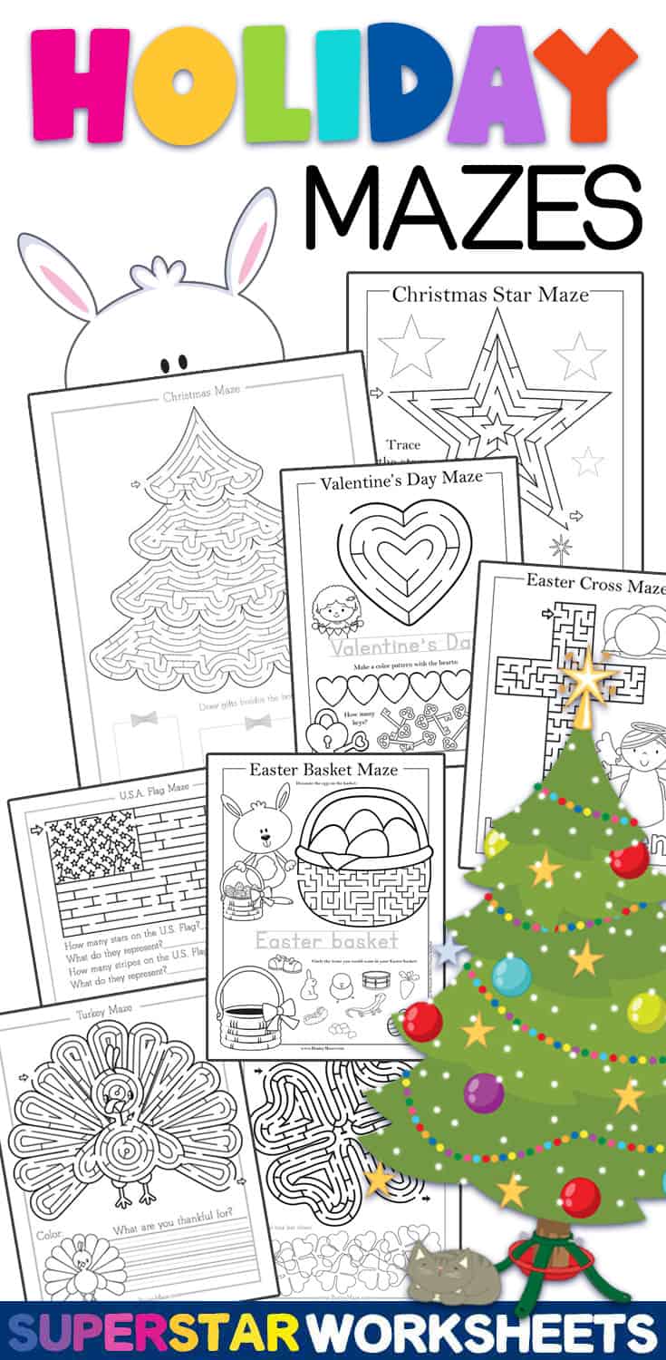  Free Printable Holiday Mazes Superstar Worksheets