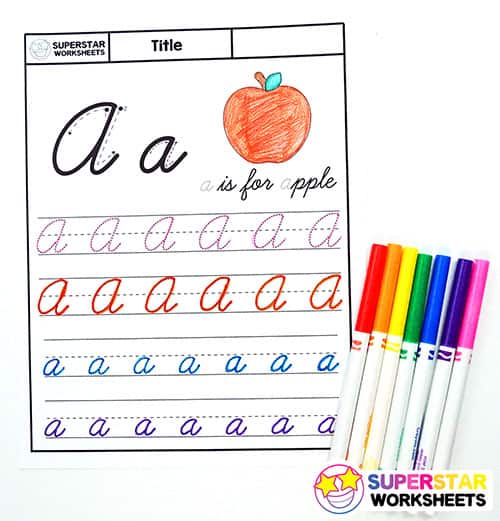 cursive tracing worksheets superstar worksheets