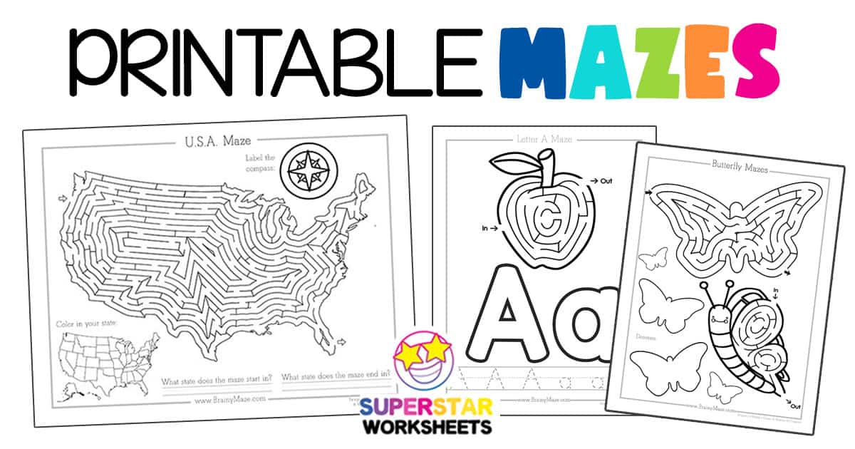 easy printable mazes