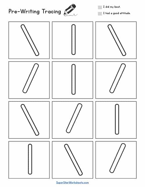 Pre-Writing Worksheets - Superstar Worksheets