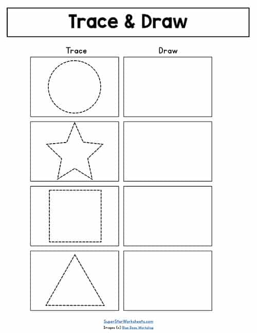 Shape Tracing Worksheets Superstar Worksheets 0230