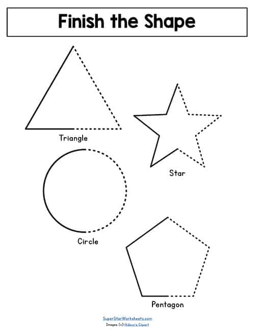 Shape Template - Superstar Worksheets