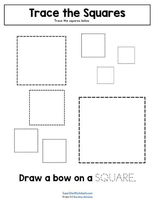 Square Template - Superstar Worksheets