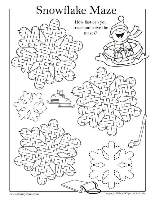 winter-maze-printable
