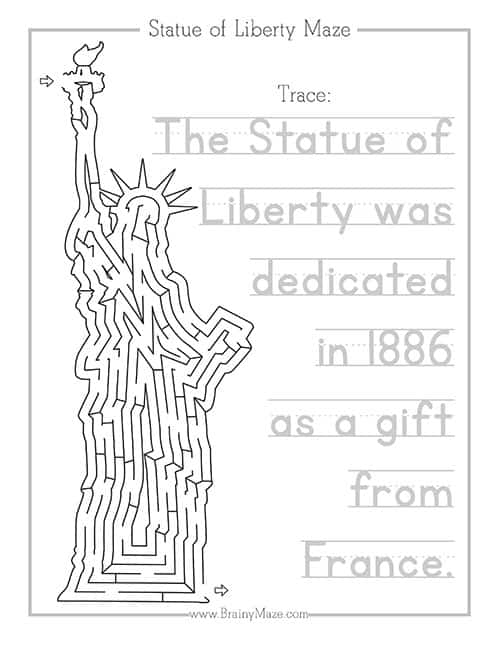 patriotic mazes superstar worksheets