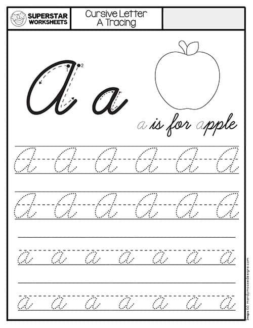 Printable Cursive Tracing Worksheets Pdf