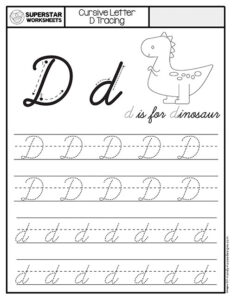 Cursive Tracing Worksheets - Superstar Worksheets