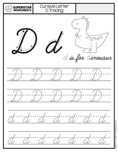 Letter D Worksheets - Superstar Worksheets