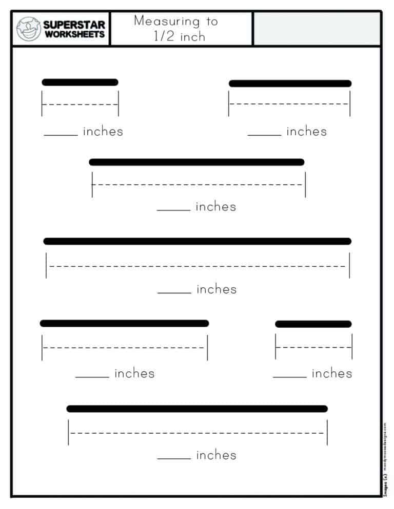 kindergarten measurement worksheets superstar worksheets