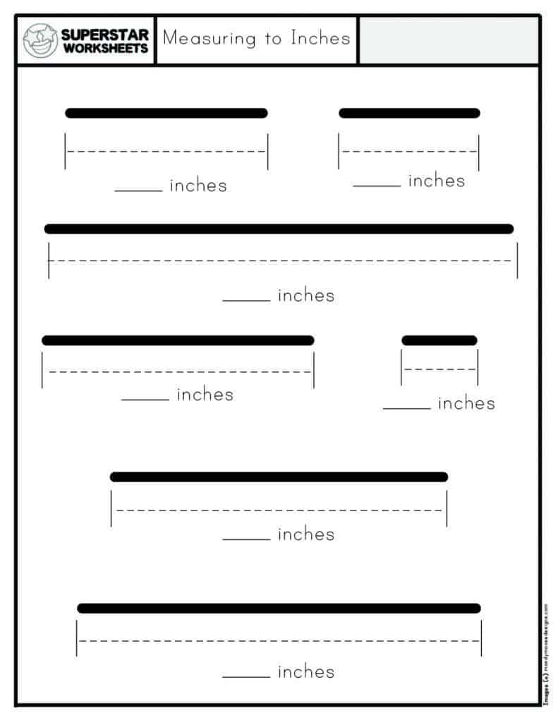 kindergarten measurement worksheets superstar worksheets