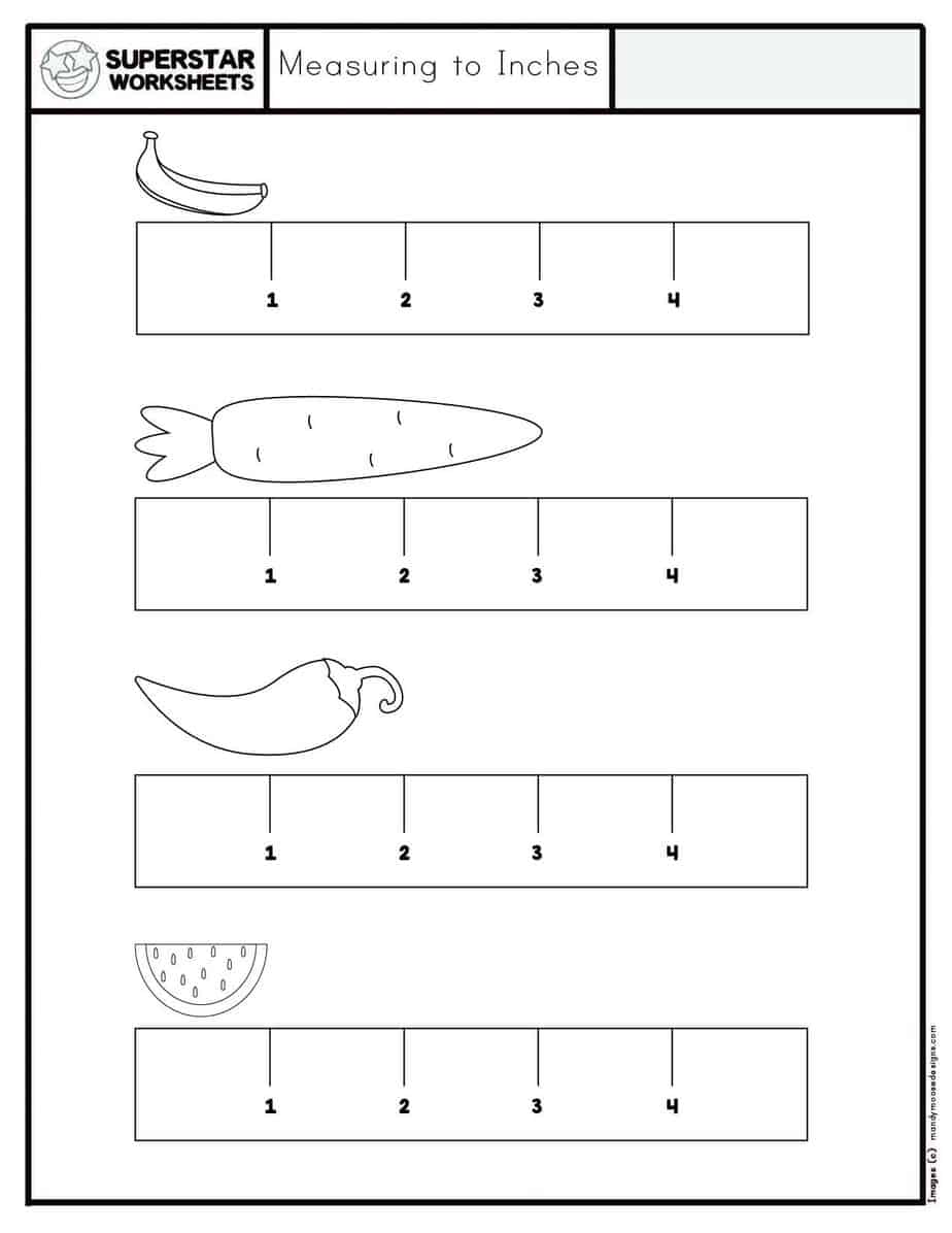 kindergarten measurement worksheets superstar worksheets