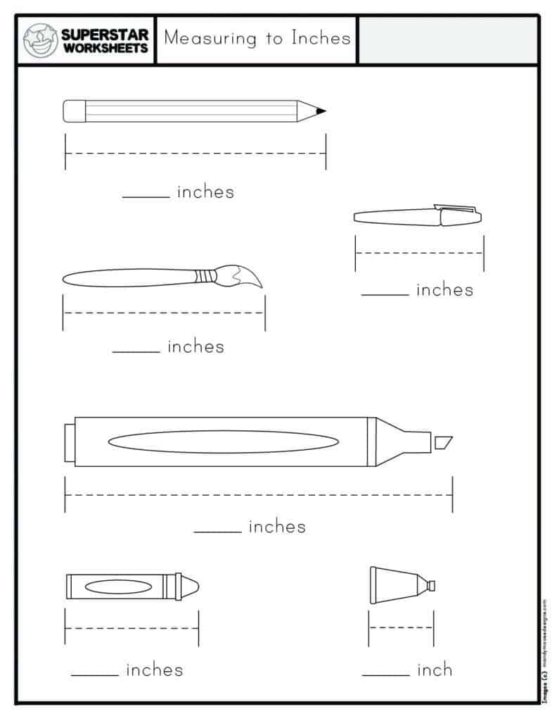 kindergarten measurement worksheets superstar worksheets