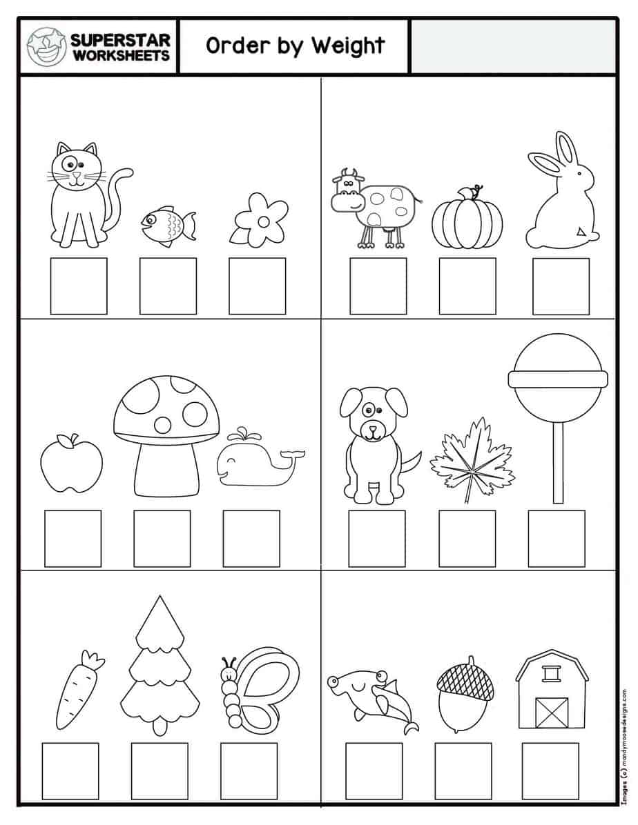 Kindergarten Measurement Worksheets - Superstar Worksheets