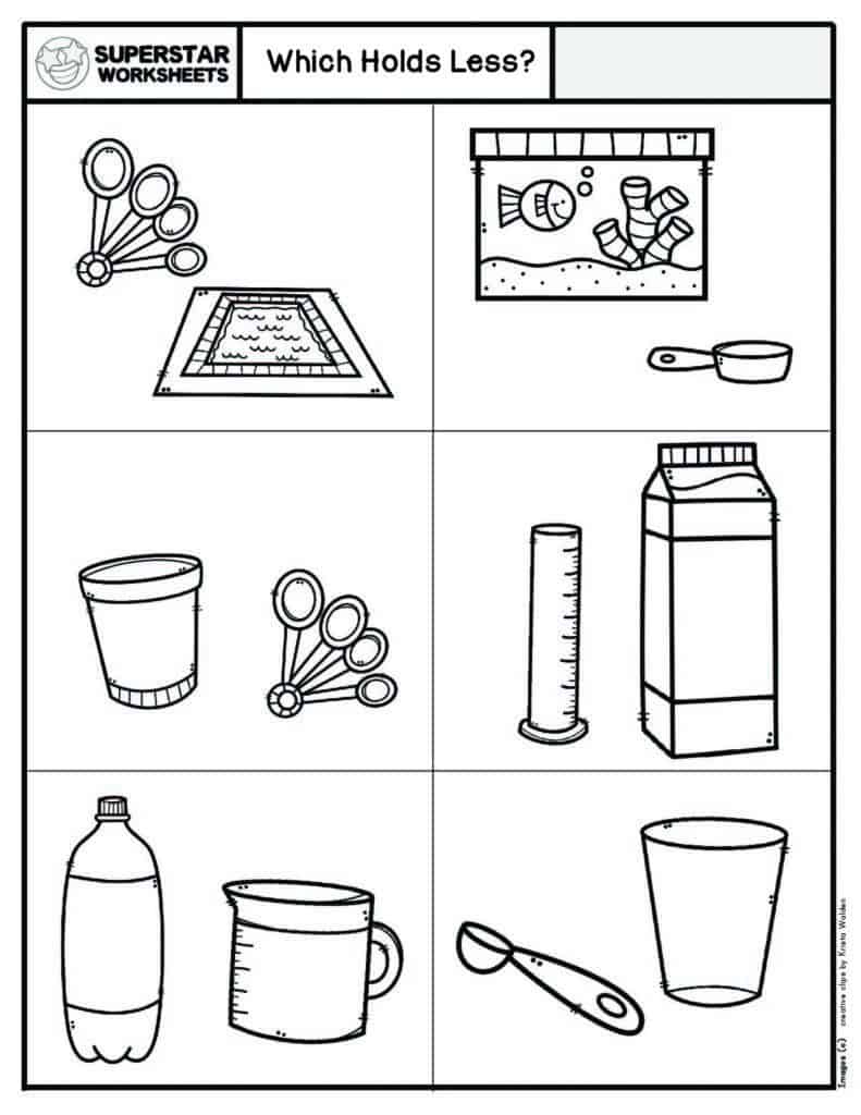 measurement kindergarten worksheets