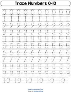 Number Handwriting Worksheets - Superstar Worksheets