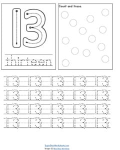 Number Handwriting Worksheets - Superstar Worksheets