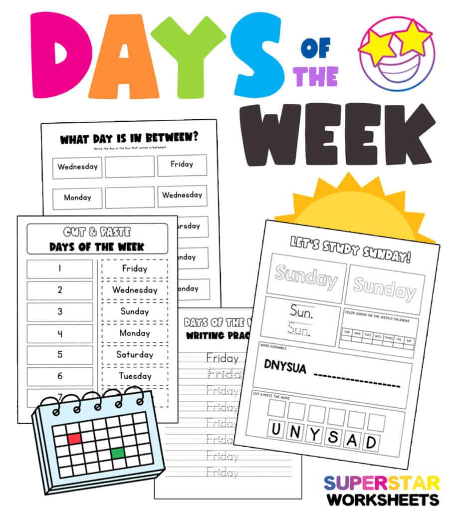 Printable Days Of Week Calendar