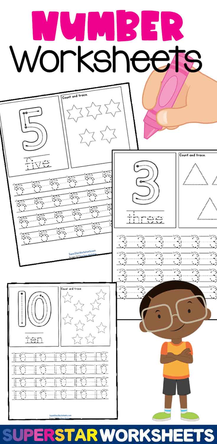 Number Handwriting Worksheets For Kindergarten