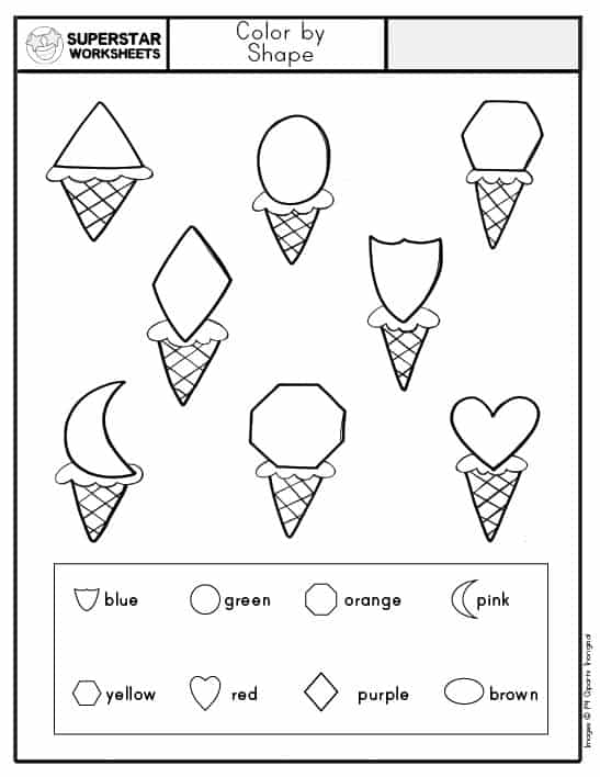 Shape Template - Superstar Worksheets