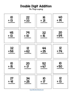 Double Digit Addition Worksheets - Superstar Worksheets