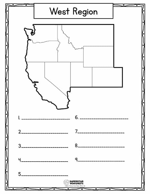 Blank Us Map To Label
