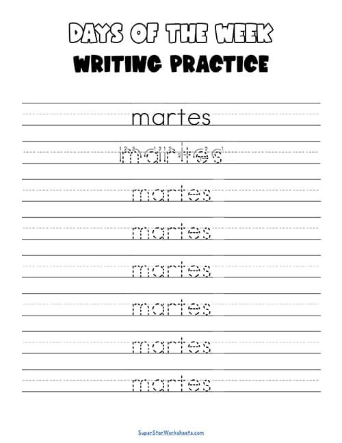 Free Spanish writing practice