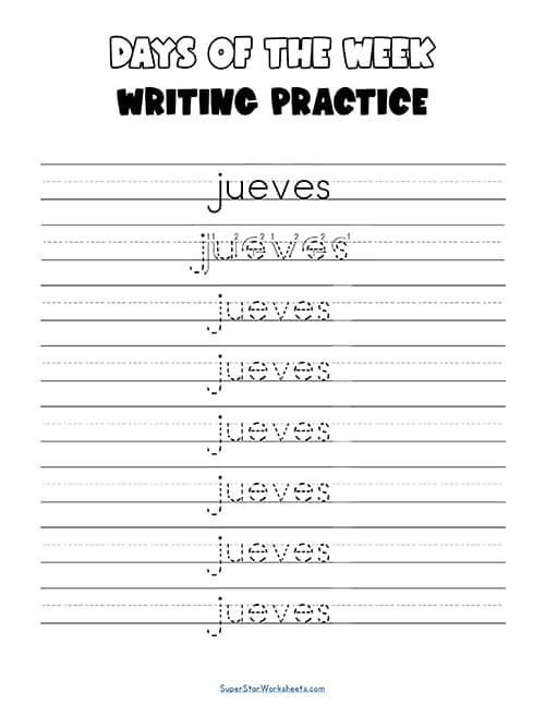 Man Hand writing Miercoles (Wednesday in Spanish) w Stock Photo by