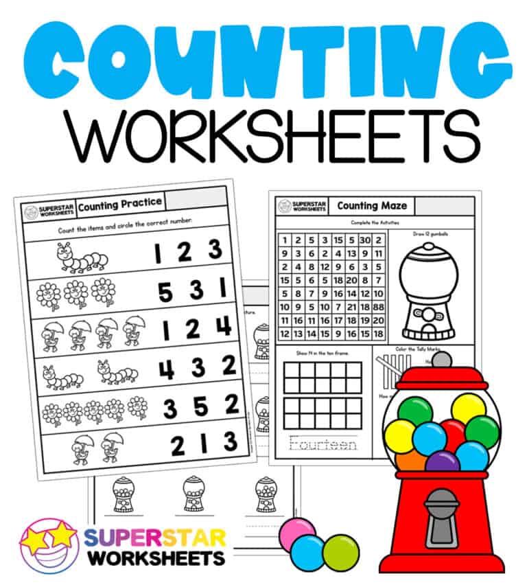 Kindergarten Math Worksheets Superstar Worksheets