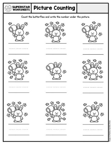 Kindergarten Counting Worksheets - Superstar Worksheets