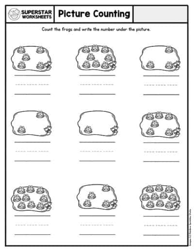 Kindergarten Counting Worksheets - Superstar Worksheets