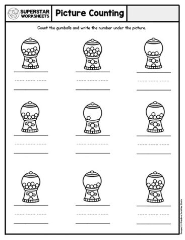 Kindergarten Counting Worksheets - Superstar Worksheets