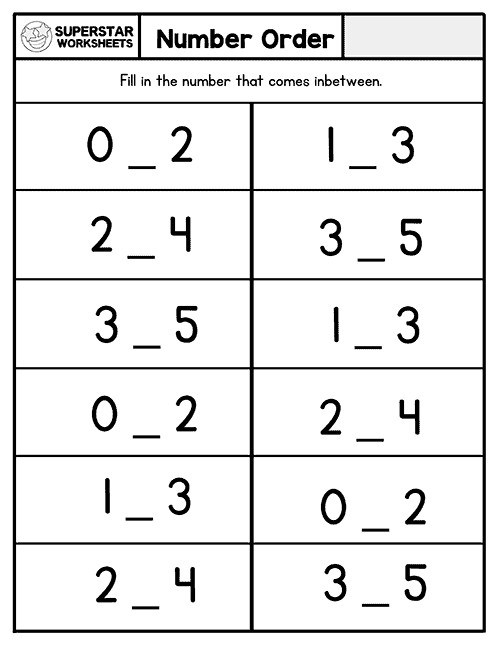 maths worksheet numbers 1 to 5