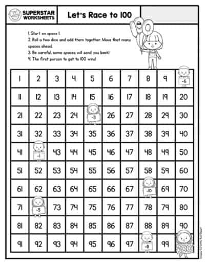 Hundreds Chart Printables - Superstar Worksheets