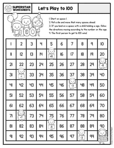 Hundreds Chart Printables - Superstar Worksheets