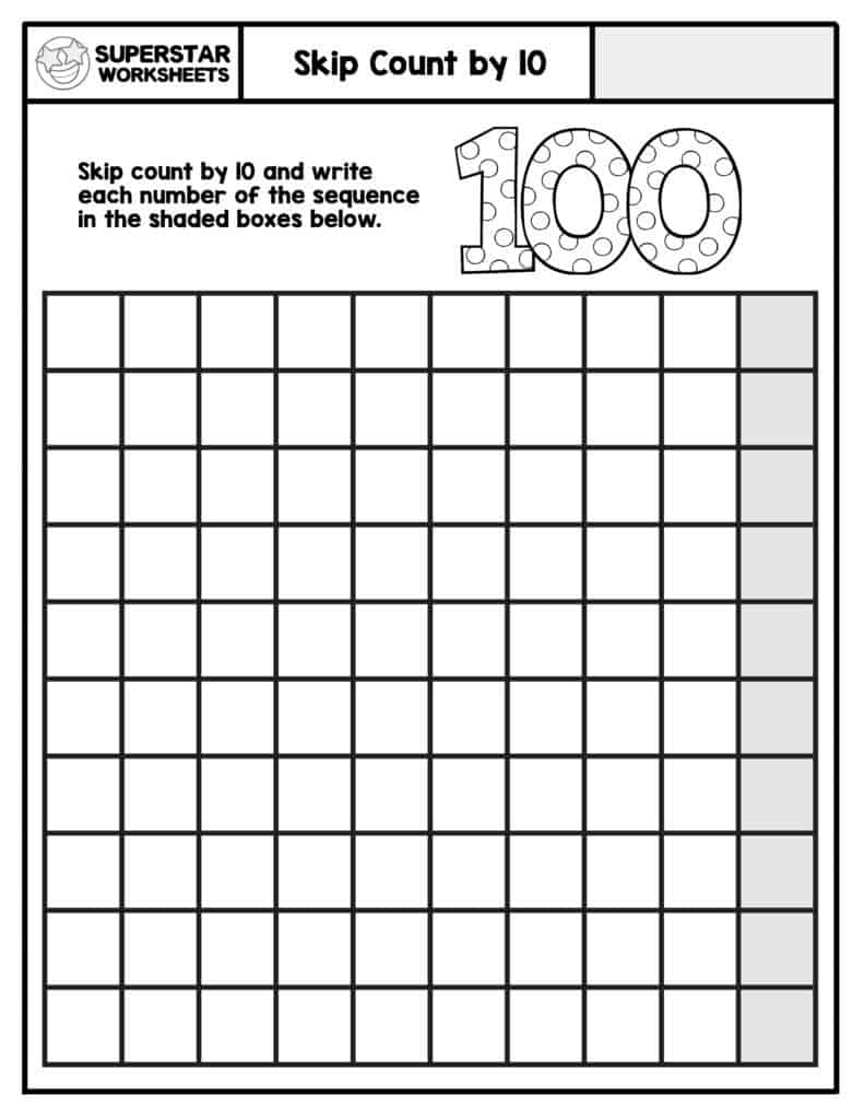 Free Printable Blank Number Chart To 100 Templates Printable Free