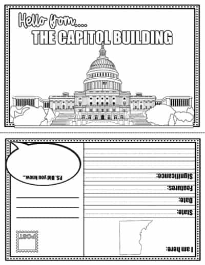 famous landmarks postcards superstar worksheets