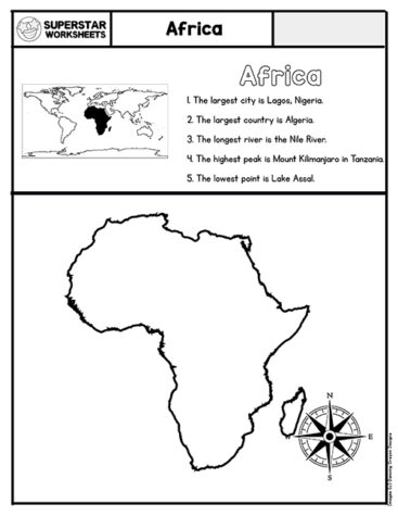 Seven Continents & Oceans Worksheets - Superstar Worksheets