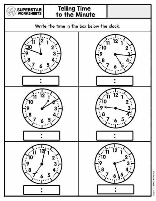 Printable Telling Time Worksheets For Kindergarten