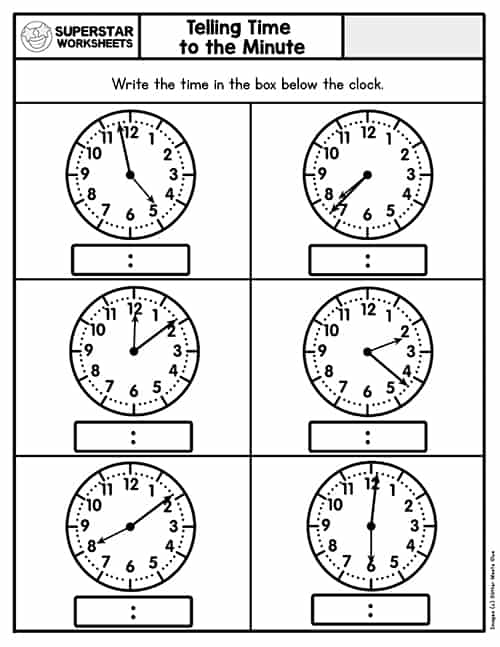 Telling Time Worksheets - Superstar Worksheets