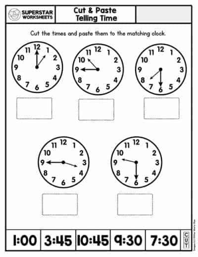 Telling Time Worksheets - Superstar Worksheets