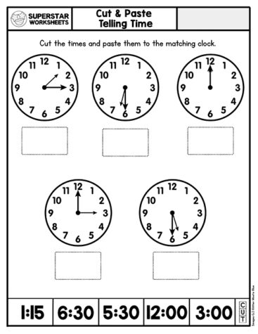 Telling Time Worksheets - Superstar Worksheets