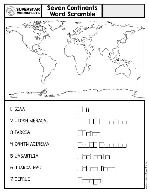 Blank Map Of 7 Continents And 5 Oceans Printable Infoupdate org