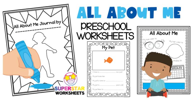 All About Me Preschool Worksheets - Superstar Worksheets