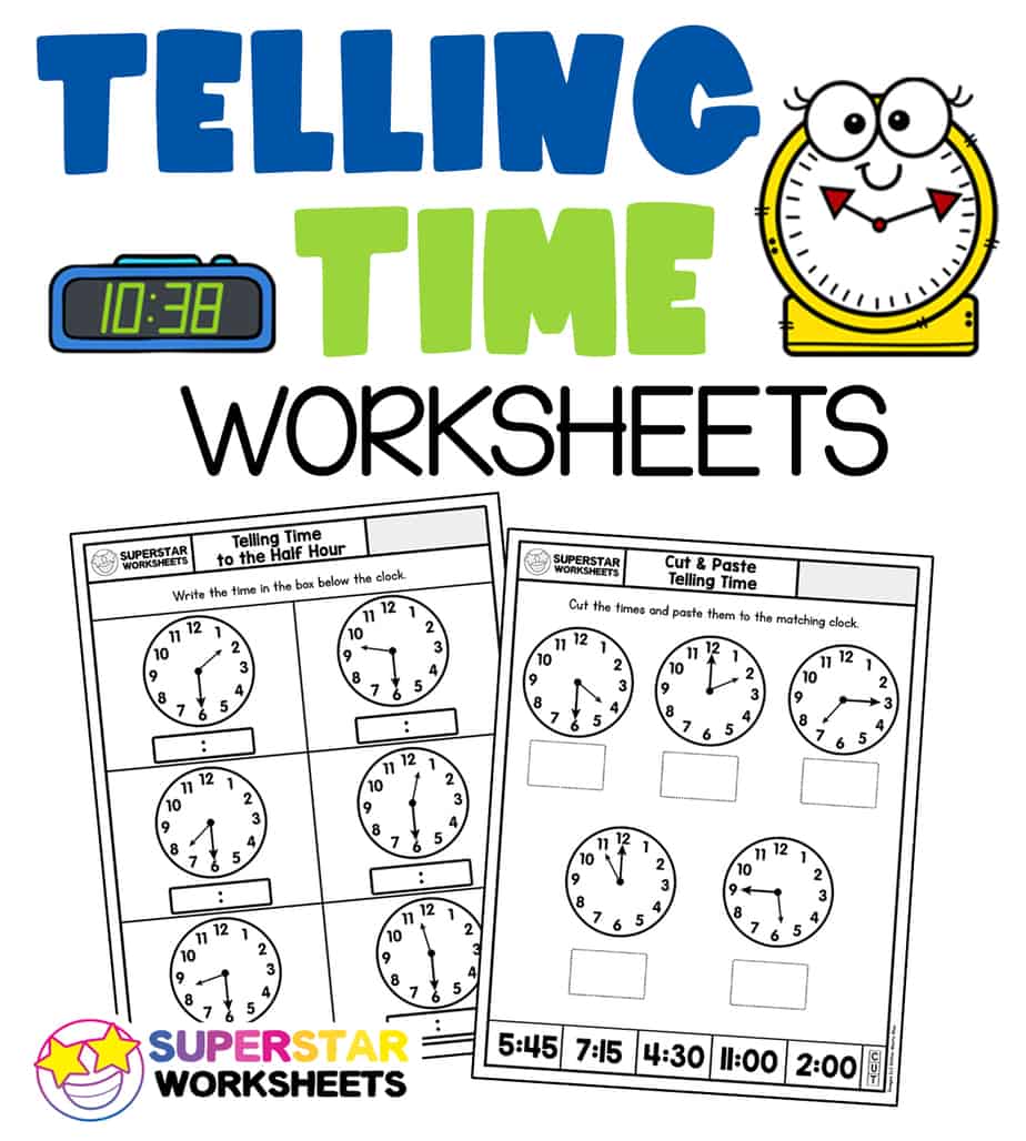 Telling Time Worksheets - Superstar Worksheets