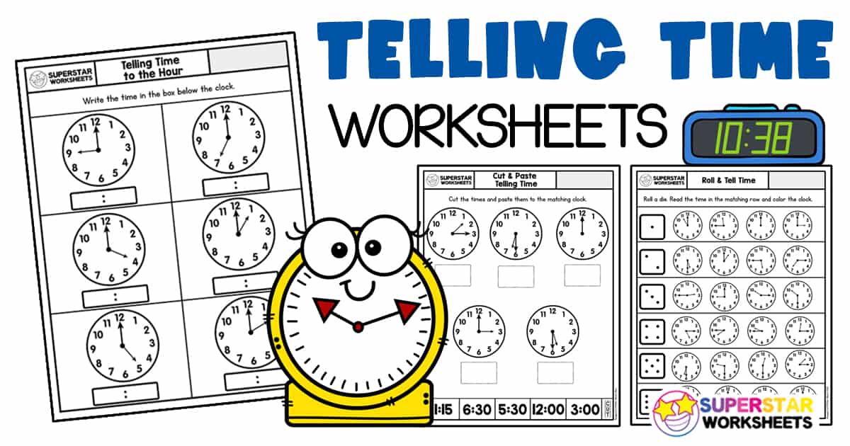 telling time worksheets superstar worksheets