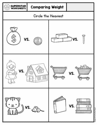 Kindergarten Comparing Numbers Worksheets - Superstar Worksheets