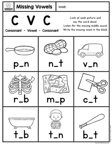 Kindergarten Cvc Worksheets - Superstar Worksheets